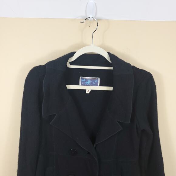 Burning Torch Cashmere Double Breasted Peacoat Sweater/Coat Size XS - Picture 2 of 12